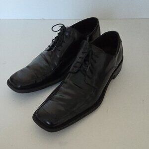 KENNETH COLE | Patent Leather Square Toe Lace Shoes Black Sz 10M